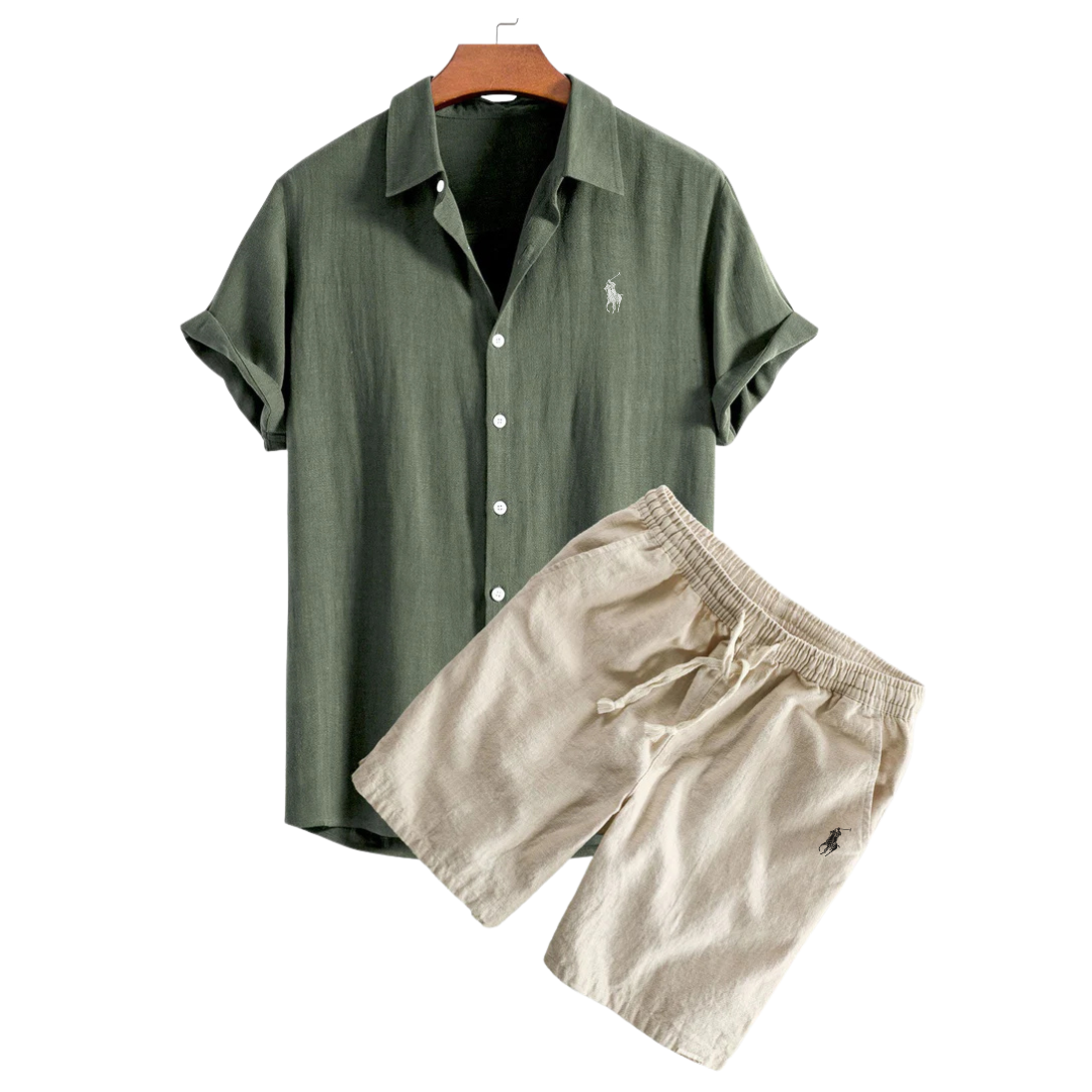Premium Linen Shirt & Shorts Set