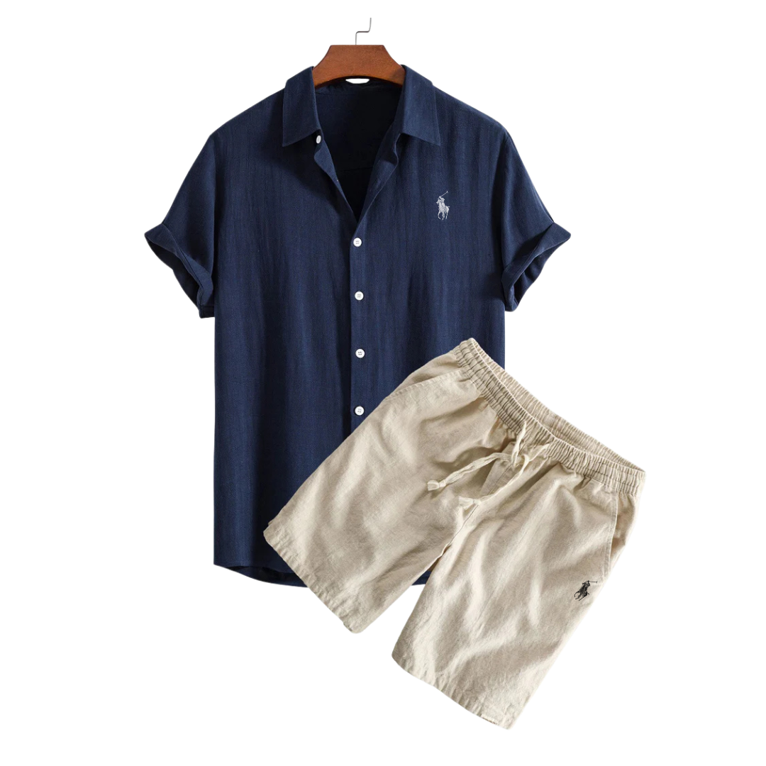 Premium Linen Shirt & Shorts Set