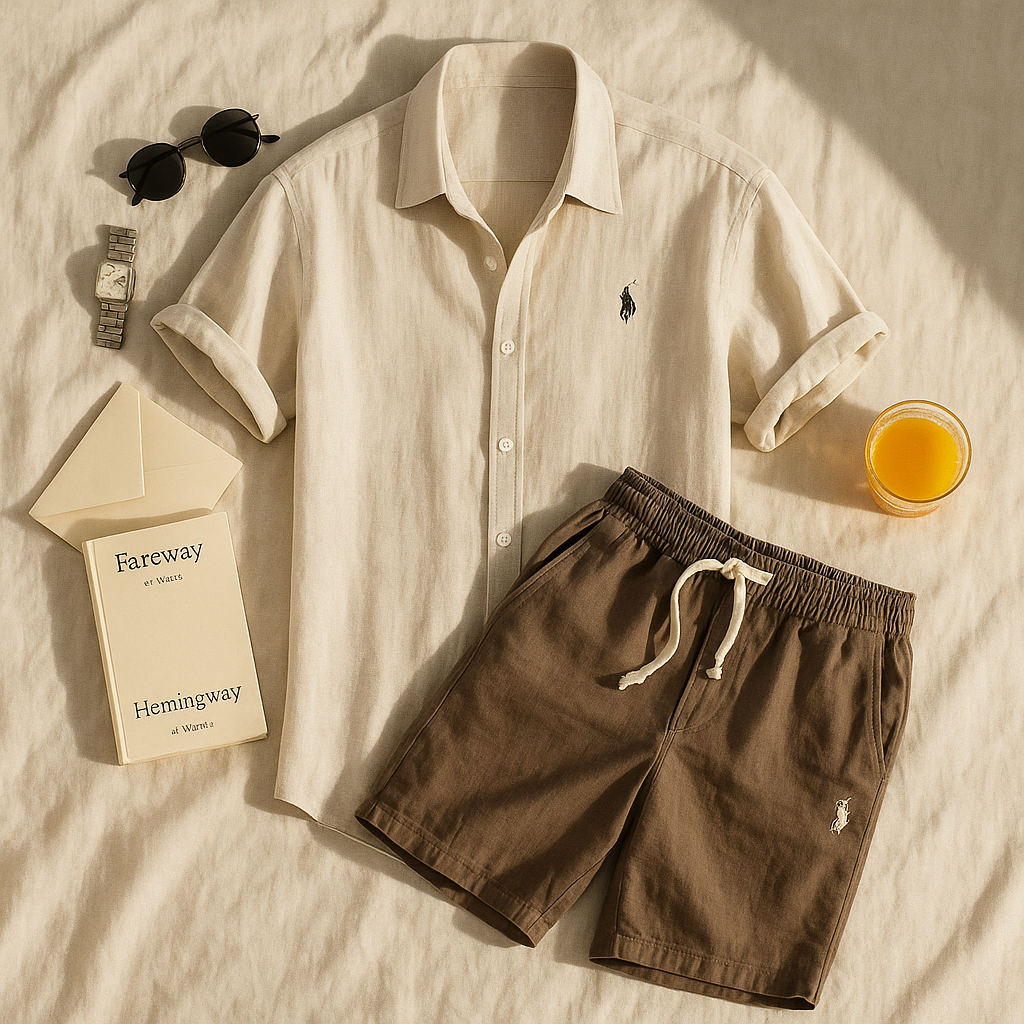 Premium Linen Shirt & Shorts Set