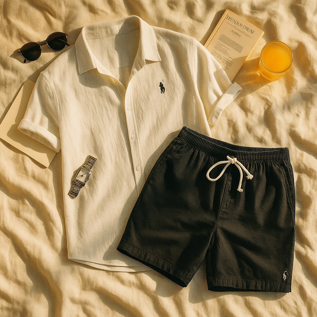 Premium Linen Shirt & Shorts Set