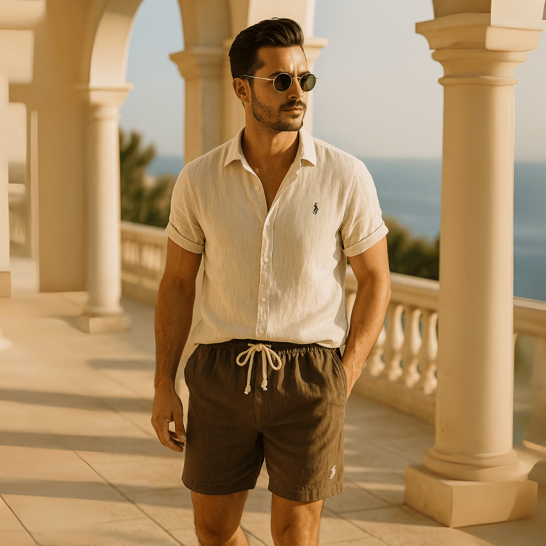 Premium Linen Shirt & Shorts Set