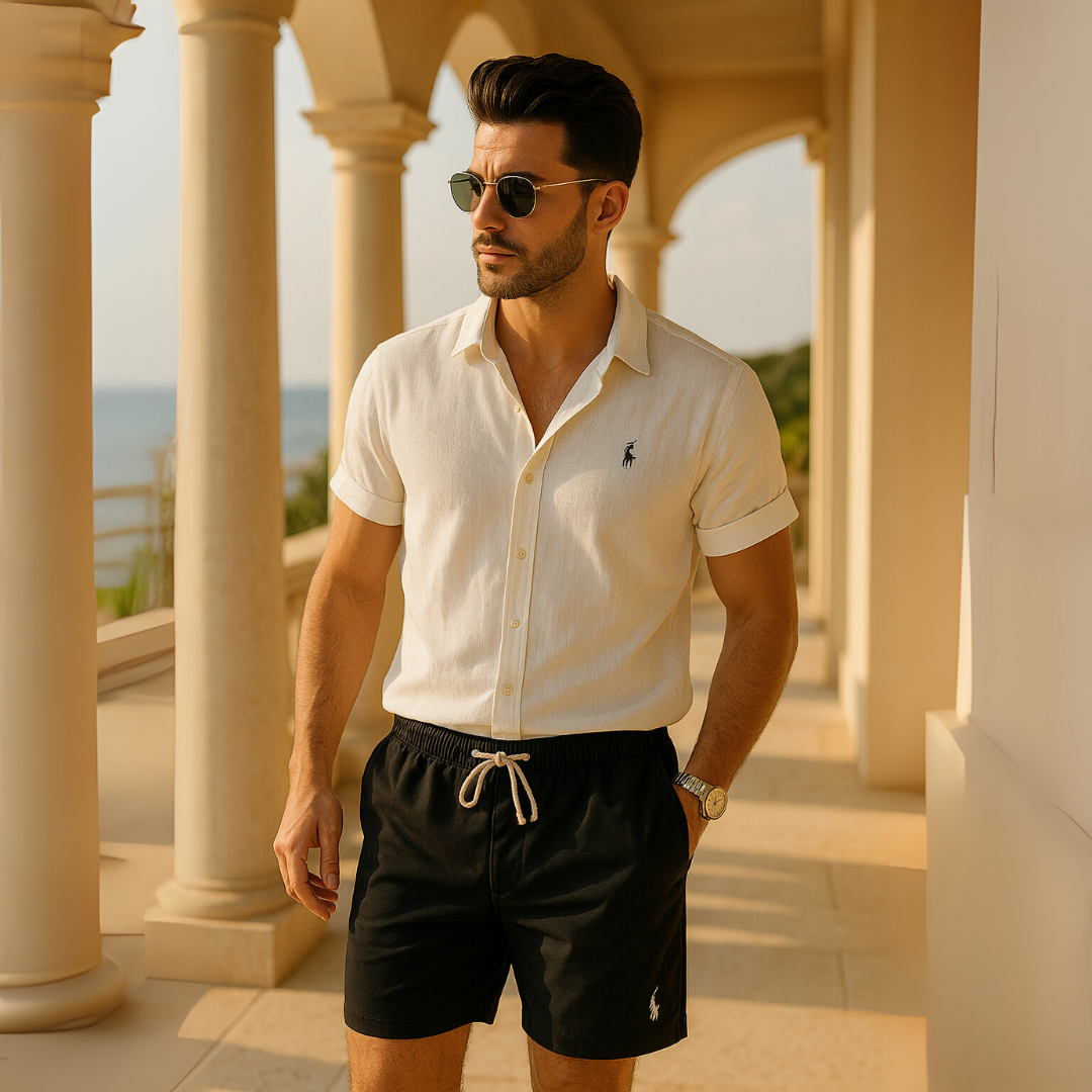 Premium Linen Shirt & Shorts Set