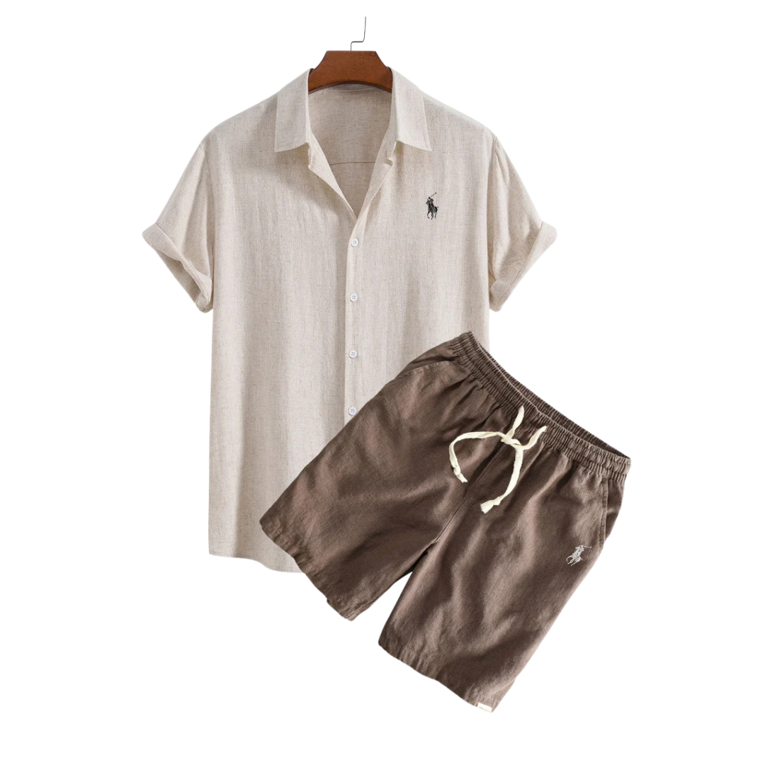 Premium Linen Shirt & Shorts Set