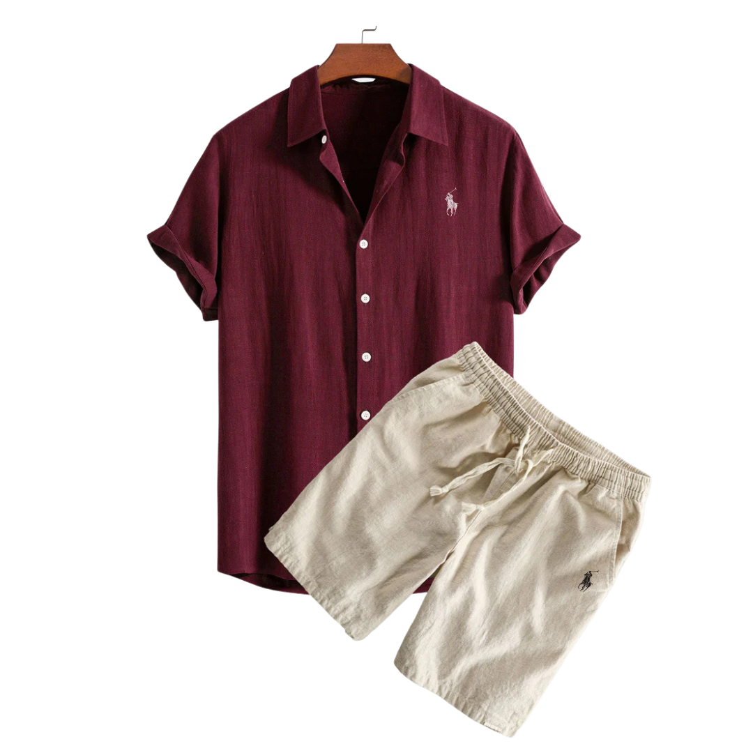 Premium Linen Shirt & Shorts Set