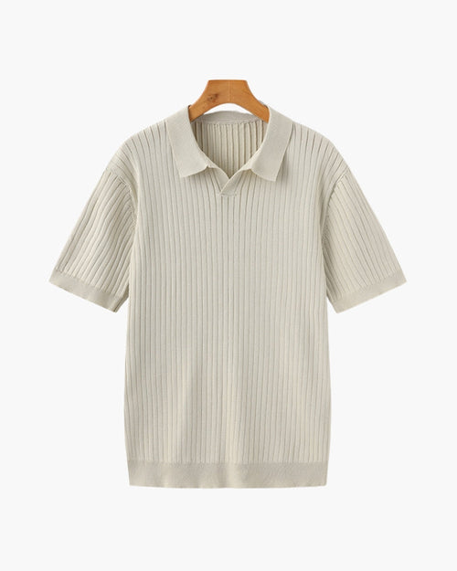 Premium Ribbed Knit Polo