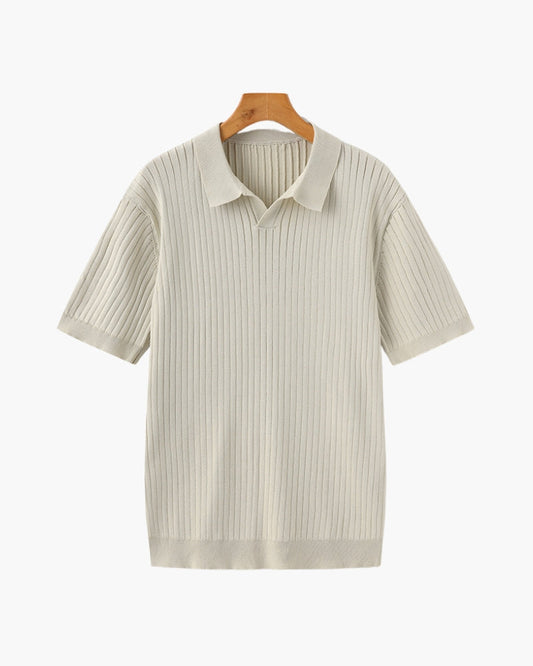 Premium Ribbed Knit Polo