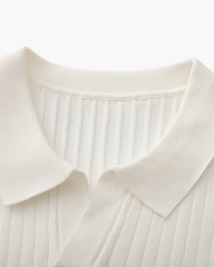 Premium Ribbed Knit Polo